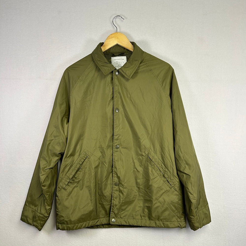 Streetwear Urban Outfitters Mens Small‎ Olive Green Camo Lined Coach Jacket